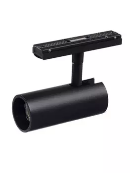 Трековый светильник ftl-007, серия flat, 10 вт, 48 в, 3000к, ip20, черный, свечение теплое белое