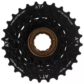 Трещотка ata, 6 скоростей, 14-28t, цвет чёрный