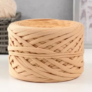 Трикотажная пряжа, ширина 7-9 мм, 100м/295 гр±10% (16 - дыня)