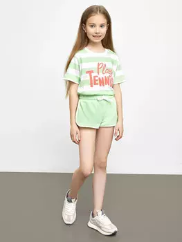 Трикотажные шорты мини для девочек