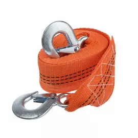 Трос буксировочный, лента м5 3.5 т, 4 м, с крюками