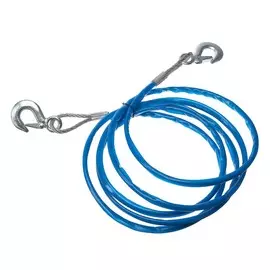 Трос буксировочный torso, металлический в пвх оплетке, 4 м, 7 тонн, 2 крюка