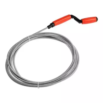 Трос сантехнический zein, оцинкованный, с вращающейся ручкой, d=6 мм, l=5 м