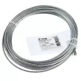 Трос стальной тундра krep din3055 3 мм, цинк, 10 м