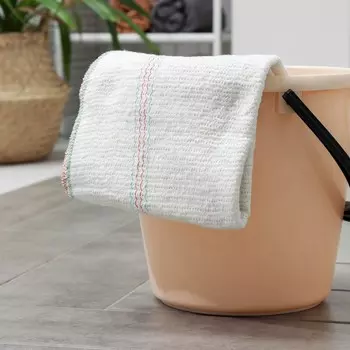 Тряпка для мытья пола доляна, с отверстием для швабры, вискоза-хпп, с оверлоком, 5080 см, плотность 220 г/м, цвет белый