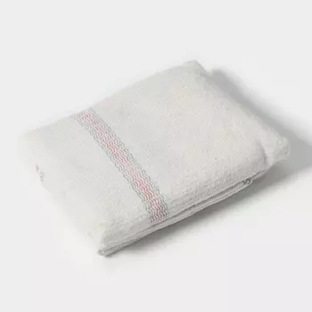 Тряпка для мытья пола доляна, вискоза-хпп, с оверлоком, 75100 см, плотность 220 г/м, белая