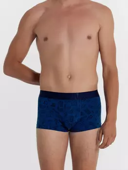 Трус мужские боксеры синие с принтом