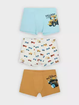 Трусы боксеры для мальчиков в наборе, 3 шт