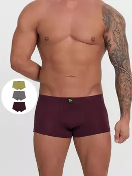 Трусы боксеры мужские в наборе, 3 шт