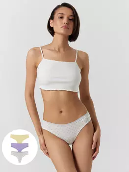 Трусы бразилиана женские, 3 шт