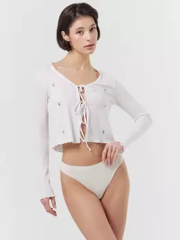 Трусы бразилиана женские белые