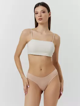 Трусы бразилиана женские бежевые