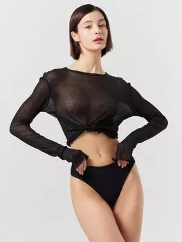 Трусы бразилиана женские черные