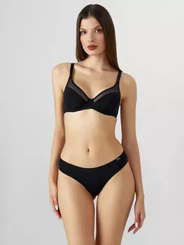 Трусы бразилиана женские черные