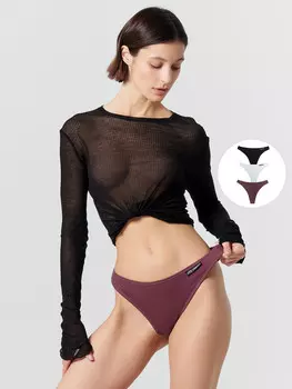 Трусы бразилиана женские в наборе, 3 шт