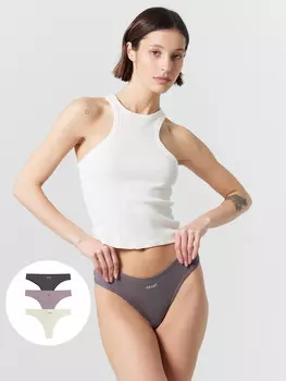 Трусы бразилиана женские в наборе, 3 шт