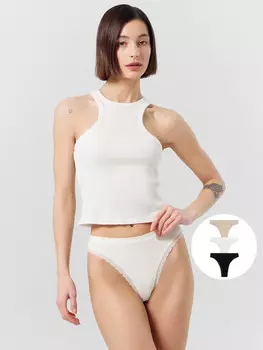 Трусы бразилиана женские в наборе, 3 шт