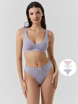 Трусы бразилиана женские в наборе, 3 шт