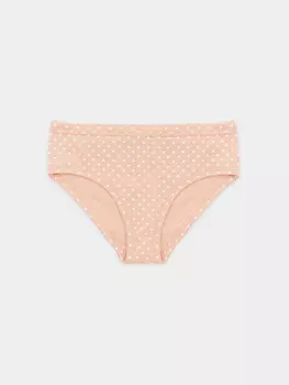 Трусы для девочек коралловые с сердечками