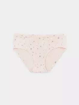 Трусы для девочек нежно-персиковые со звездами