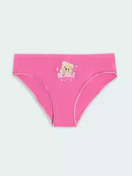 Трусы для девочек розовые с печатью