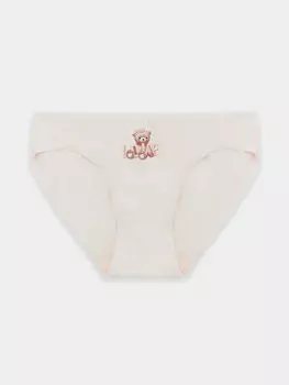 Трусы для девочек слипы нежно-розовые с мишкой