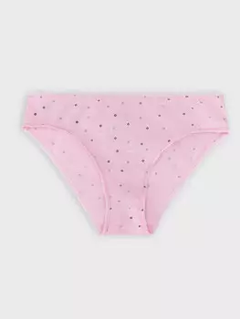 Трусы для девочек слипы розовые с ромбиками