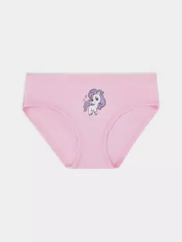 Трусы для девочек светло-розовые с печатью
