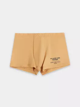 Трусы для мальчиков желтые с надписью