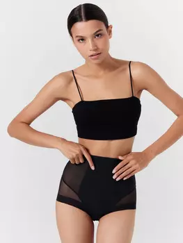 Трусы корсетные в черном цвете