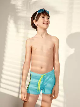 Трусы купальные для мальчиков голубые