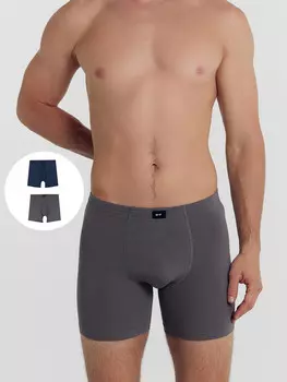 Трусы боксеры мужские удлиненные в наборе, 2 шт