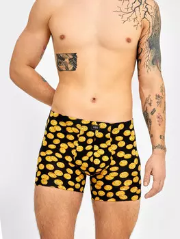 Трусы мужские боксеры черные с монетами