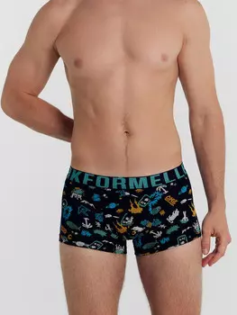 Трусы мужские боксеры черные с принтом