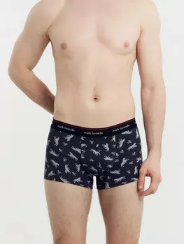 Трусы мужские боксеры синие с принтом