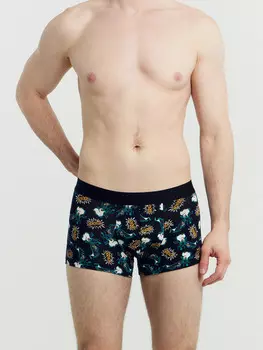 Трусы мужские боксеры синие с принтом