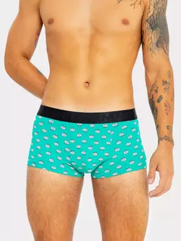 Трусы мужские боксеры зеленые с принтом