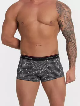 Трусы мужские черные с принтом