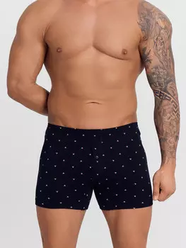 Трусы мужские черные с принтом