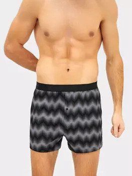 Трусы мужские шорты черные с принтом