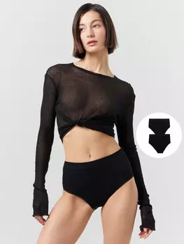 Трусы шортики женские черные в наборе, 2 шт