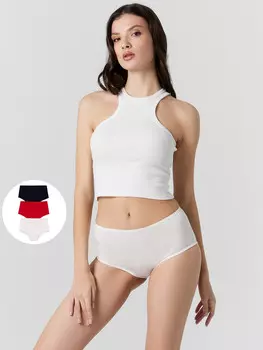 Трусы шортики женские в наборе, 3 шт