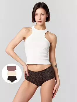 Трусы шортики женские в наборе, 3 шт