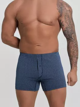 Трусы шорты мужские синие в полоску