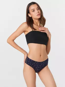 Трусы шорты женские синие с принтом