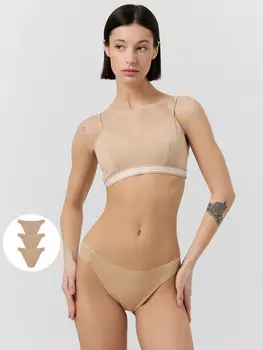 Трусы слипы женские бежевые в наборе, 3 шт