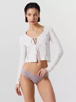 Трусы слипы женские с кружевными деталями