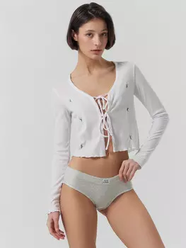 Трусы слипы женские серые