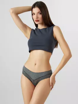 Трусы слипы женские серые