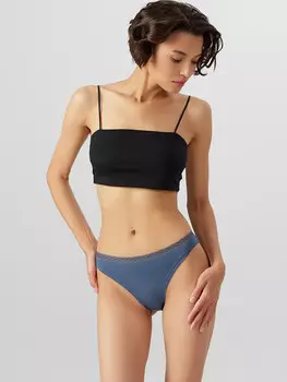 Трусы слипы женские синие